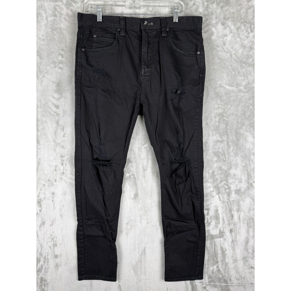 EMPYRE Mens Black Distressed Slim Fit Jeans‎ Size 34